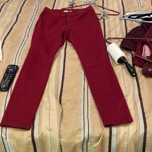 Old navy rockstar super skinny burgundy denim